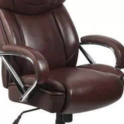 Flash Furniture HERCULES Series Ergonomic LeatherSoft Swivel Big & Tall Executive Office Chair, Brown (GO2092M1BN) -Office Chairs Sale sp144375791 s7