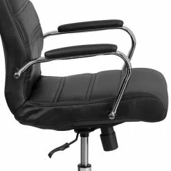 Flash Furniture Whitney Ergonomic LeatherSoft Swivel High Back Executive Office Chair, Black/Chrome (GO2286HBK) -Office Chairs Sale sp144474638 s7