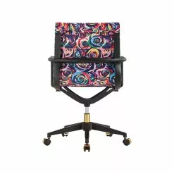 The Raynor Group Elizabeth Sutton Wynwood Fabric Swivel Task Chair, Multi Rose Black Gold (K-ESWY-BLK-ROSE-GLD) -Office Chairs Sale sp150860058 s7