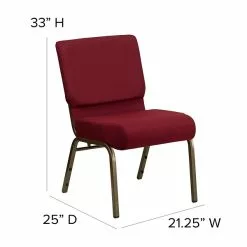 Flash Furniture HERCULES™ Fabric Stacking Church Chair With 4"T Seat, Burgundy (FCH2214GV369) -Office Chairs Sale sp154566619 s7