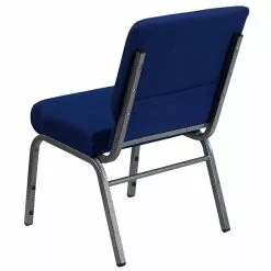Flash Furniture HERCULES 21'' Church Chair W/4'' Seat Silver Vein Frame, Navy Blue -Office Chairs Sale sp154567763 s7