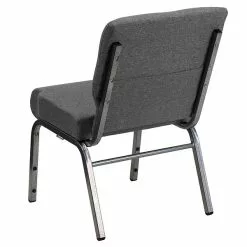 Flash Furniture HERCULES 21'' Church Chairs W/3.75'' Seat Silver Vein Frame (XUCH0221GYSV) -Office Chairs Sale sp154567790 s7
