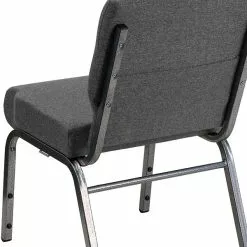 Flash Furniture HERCULES 21'' Church Chairs W/3.75'' Seat Silver Vein Frame (XUCH0221GYSV) -Office Chairs Sale sp154567791 s7