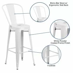 Flash Furniture Contemporary Metal Restaurant Barstool, White (CH3132030GBWH) 11 Flash Furniture Contemporary Metal Restaurant Barstool, White (CH3132030GBWH) -Office Chairs Sale sp154582808 s7