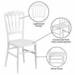 Flash Furniture Resin Stacking Napoleon Chair (LELMONWH) -Office Chairs Sale sp155519071 s7