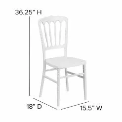 Flash Furniture Resin Stacking Napoleon Chair (LELMONWH) -Office Chairs Sale sp155519072 s7