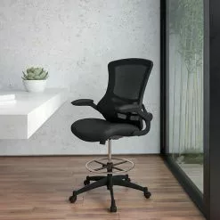 Flash Furniture Mid-Back Design Mesh Task Chair, Black (BL-X-5M-D-GG)