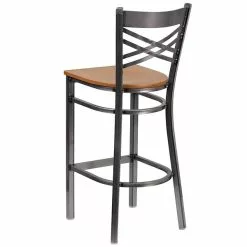 Flash Furniture Traditional Wood Restaurant Barstool With Back, Natural, 2-Pieces (2XU6F8BCLBNATW) -Office Chairs Sale sp155519300 s7