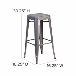 Flash Furniture Contemporary Metal Restaurant Barstool, Clear Coated (XUDGTP000430) 10 Flash Furniture Contemporary Metal Restaurant Barstool, Clear Coated (XUDGTP000430) -Office Chairs Sale sp155524298 s7