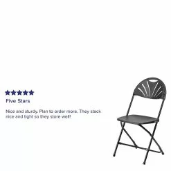 Flash Furniture HERCULES Series 800 Lb. Capacity Plastic Fan Back Folding Chair 8/Pack (8LEL4BK) -Office Chairs Sale sp155524445 s7