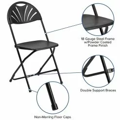 Flash Furniture HERCULES Series 800 Lb. Capacity Plastic Fan Back Folding Chair 8/Pack (8LEL4BK) -Office Chairs Sale sp155524446 s7