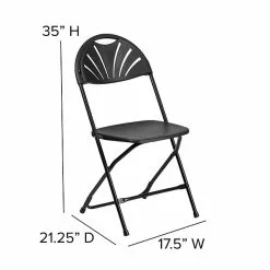 Flash Furniture HERCULES Series 800 Lb. Capacity Plastic Fan Back Folding Chair 8/Pack (8LEL4BK) -Office Chairs Sale sp155524447 s7