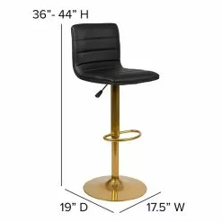 Flash Furniture Modern Vinyl Adjustable Bar Stool, Black, 2-Pieces (2CH920231BKG) -Office Chairs Sale sp155704899 s7