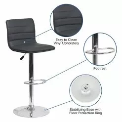 Flash Furniture Modern Vinyl Adjustable Bar Stool, Gray, 2-Pieces (2CH920231GY) -Office Chairs Sale sp155704909 s7