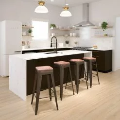 Flash Furniture Metal 30" High Indoor Bar Stool, Gun Metal Gray, 4-Pieces (4ET31320W30GNR)