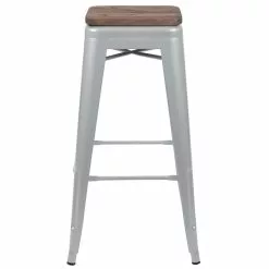 Flash Furniture Metal 30" High Indoor Bar Stool, Silver, 4-Pieces (4ET31320W30SVR) 15 Flash Furniture Metal 30" High Indoor Bar Stool, Silver, 4-Pieces (4ET31320W30SVR) -Office Chairs Sale sp155707032 s7