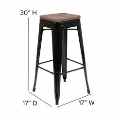 Flash Furniture Metal 30" High Indoor Bar Stool, Black, 4-Pieces (4ET31320W30BKR) 12 Flash Furniture Metal 30" High Indoor Bar Stool, Black, 4-Pieces (4ET31320W30BKR) -Office Chairs Sale sp155707050 s7