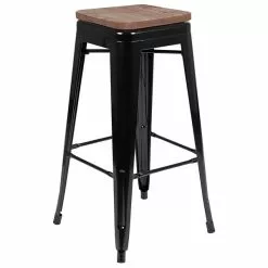 Flash Furniture Metal 30" High Indoor Bar Stool, Black, 4-Pieces (4ET31320W30BKR) 14 Flash Furniture Metal 30" High Indoor Bar Stool, Black, 4-Pieces (4ET31320W30BKR) -Office Chairs Sale sp155707052 s7
