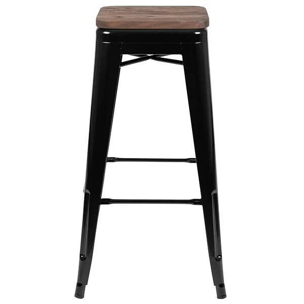 Flash Furniture Metal 30" High Indoor Bar Stool, Black, 4-Pieces (4ET31320W30BKR) 8 Flash Furniture Metal 30" High Indoor Bar Stool, Black, 4-Pieces (4ET31320W30BKR) - Image 8