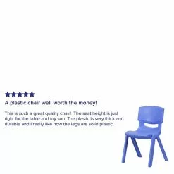 Flash Furniture Plastic Student Stacking Chair, Blue, 2-Pieces (2YUYCX005BLUE) -Office Chairs Sale sp155707082 s7