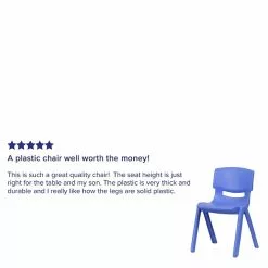 Flash Furniture Plastic Student Stacking Chair, Blue, 2-Pieces (2YUYCX004BLUE) -Office Chairs Sale sp155707139 s7