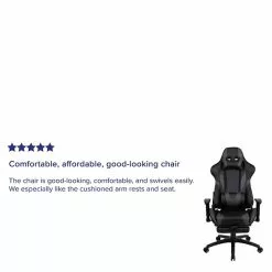Flash Furniture X30 Ergonomic LeatherSoft Swivel Gaming Chair, Gray (CH187230GY) -Office Chairs Sale sp155711456 s7