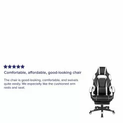 Flash Furniture X40 Ergonomic LeatherSoft Swivel Gaming Massaging Chair, White (CH00288WH) -Office Chairs Sale sp155711483 s7