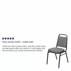 Flash Furniture Fabric Banquet Folding Chair, Gray Fabric/Silver Vein Frame (FDBHF1SVBCG) -Office Chairs Sale sp155712742 s7