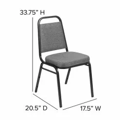 Flash Furniture Fabric Banquet Folding Chair, Gray Fabric/Silver Vein Frame (FDBHF1SVBCG) -Office Chairs Sale sp155712744 s7