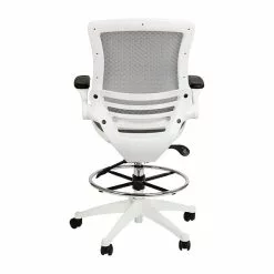 Flash Furniture Mesh Mid-Back Drafting Stool With Lumbar Support, Gray/White (BLLB8801XDGRWH) -Office Chairs Sale sp155712755 s7