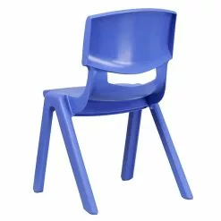 Flash Furniture Plastic Student Stacking Chair, Blue, 4-Pieces (4YUYCX4005BLUE) -Office Chairs Sale sp155712957 s7