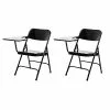 National Public Seating NPS 5210 Series Tablet Arm Folding Chair, Right-Handed, Black, 2/Pack (5210L/2)