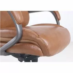 La-Z-Boy Aberdeen Ergonomic Bonded Leather Swivel Computer And Desk Chair, Camel (51545-CAM) -Office Chairs Sale sp166635748 s7