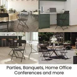 Flash Furniture Hercules™ Plastic Big And Tall Commercial Folding Chair, Black, 4/Pack (4LEL3WBK) -Office Chairs Sale sp181497464 s7