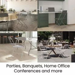 Flash Furniture Hercules™ Plastic Big And Tall Commercial Folding Chair, Gray, 4/Pack (4LEL3WGY) -Office Chairs Sale sp181497483 s7