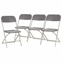 Flash Furniture Hercules™ Plastic Big And Tall Commercial Folding Chair, Gray, 4/Pack (4LEL3WGY) -Office Chairs Sale sp181497484 s7