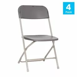 Flash Furniture Hercules™ Plastic Big And Tall Commercial Folding Chair, Gray, 4/Pack (4LEL3WGY) -Office Chairs Sale sp181497485 s7