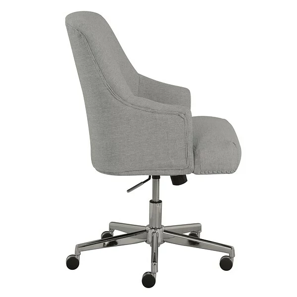 Serta Leighton Fabric Home Office Chair, Light Gray (48371) 2 Serta Leighton Fabric Home Office Chair, Light Gray (48371) - Image 2