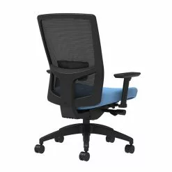 Union & Scale Workplace2.0™ Vinyl Task Chair, Lagoon, Adjustable Lumbar, 2D Arms, Advanced Synchro (53282)