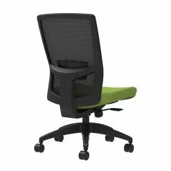 Union & Scale Workplace2.0™ Fabric Task Chair, Pear, Adjustable Lumbar, Armless, Synchro-Tilt W/Seat Slide Seat Control (53621)