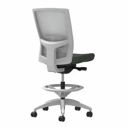 Union & Scale Workplace2.0™ Fabric Stool, Iron Ore, Adjustable Lumbar, Armless, Synchro-Tilt, Partial Assembly Required