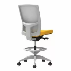 Union & Scale Workplace2.0™ Fabric Stool, Goldenrod, Integrated Lumbar, Armless, Synchro-Tilt, Partial Assembly Required