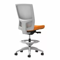 Union & Scale Workplace2.0™ Fabric Stool, Apricot, Integrated Lumbar, Armless, Synchro-Tilt, Partial Assembly Required