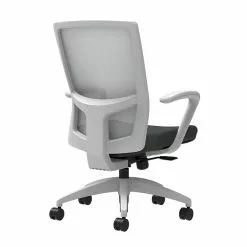 Union & Scale Workplace2.0™ Fabric Task Chair, Iron Ore, Integrated Lumbar, Fixed Arms, Synchro-Tilt With Seat Slide (53528)