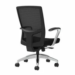 Union & Scale Workplace2.0™ Fabric Task Chair, Black, Integrated Lumbar, Fixed Arms, Synchro-Tilt W/ Seat Slide Control (53671)