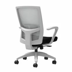 Union & Scale Workplace2.0™ Fabric Task Chair, Black, Adjustable Lumbar, Fixed Arms, Synchro-Tilt W/ Seat Slide Control (53525)