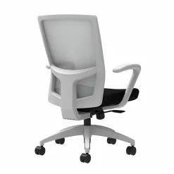 Union & Scale Workplace2.0™ Fabric Task Chair, Black, Integrated Lumbar, Fixed Arms, Synchro-Tilt W/ Seat Slide Control (53526)