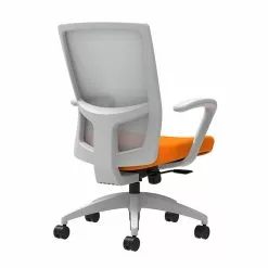 Union & Scale Workplace2.0™ Fabric Task Chair, Apricot, Integrated Lumbar, Fixed Arms, Synchro-Tilt With Seat Slide (53516)
