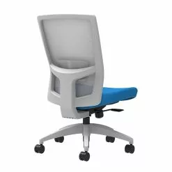 Union & Scale Workplace2.0™ Fabric Task Chair, Cobalt, Adjustable Lumbar, Armless, Synchro-Tilt W/ Seat Slide Control (53497)