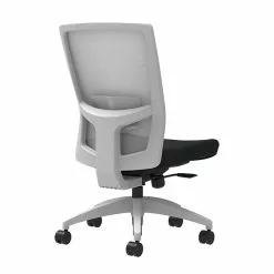 Union & Scale Workplace2.0™ Task Chair, Black Vinyl, Adjustable Lumbar, Armless, Synchro-Tilt W/Seat Slide Seat Control (53507)